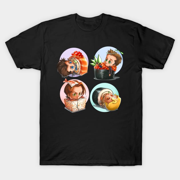 Team Free Will 2.0 Sushis T-Shirt by GioGui